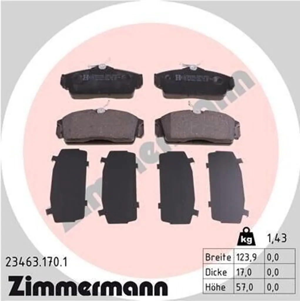 Plaquettes Zimmermann 23463.170.1 : Sécurité et Durabilité Nissan N16