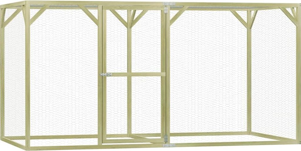 vidaXL Hühnerkäfig 3x1,5x1,5 m Kiefernholz Imprägniert Produktbild 