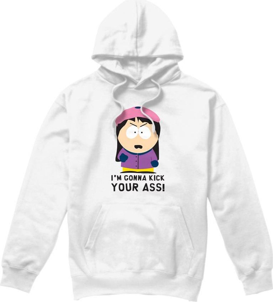 South Park - "I'm Gonna Kick Your Ass" Kapuzenpullover für Herren TV9269 (XXL) (Weiß)