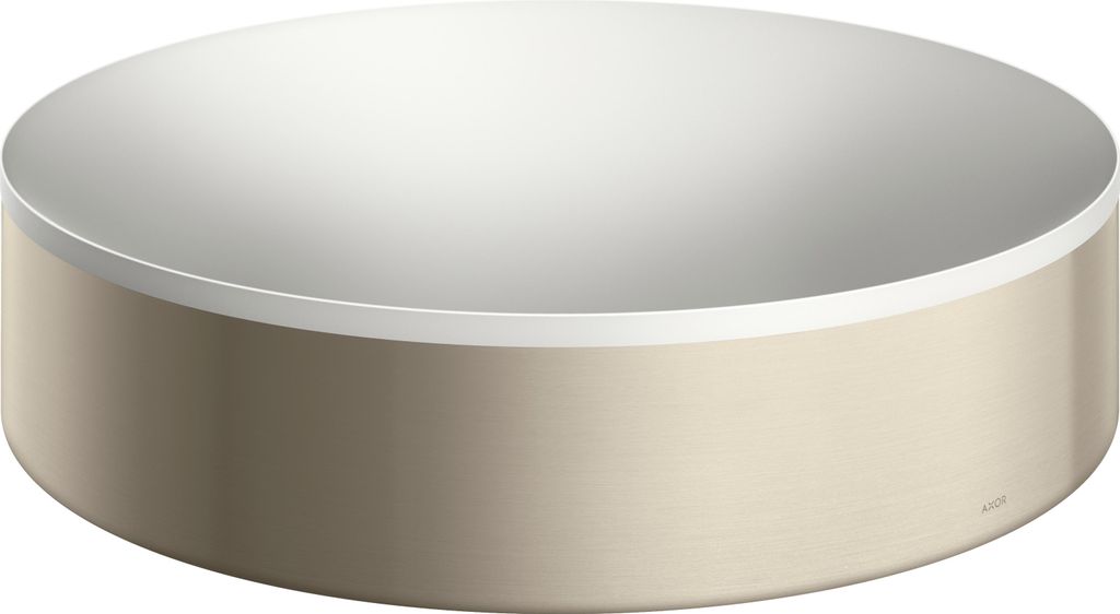 hansgrohe AXOR Suite Aufsatzwaschtisch, rund, D 400mm, mit Metallrahmen, ohne Überlauf, SOLIDSurface, 42001820