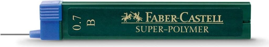 FABER-CASTELL 120701 SUPER-POLYMER Bleistiftminen B 0,7 mm 12er
