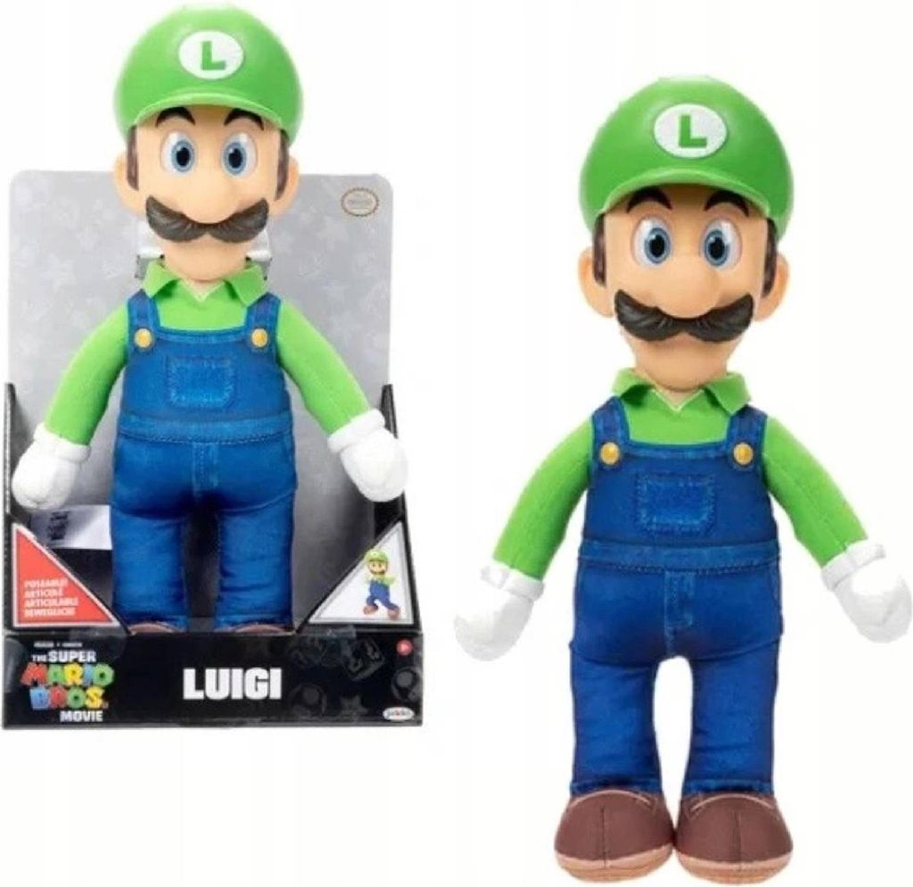 Nintendo Super Mario Movie Roto Plsch Luigi, 35 cm Image du produit 