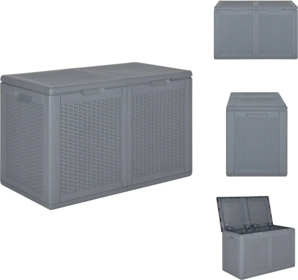 Coffre de Jardin Gris 180 L : Protégez vos Coussins de l'Humidité
