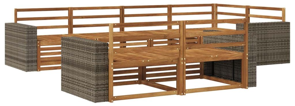 vidaXL Outdoor-Sofagarnitur 7 pcs Natur