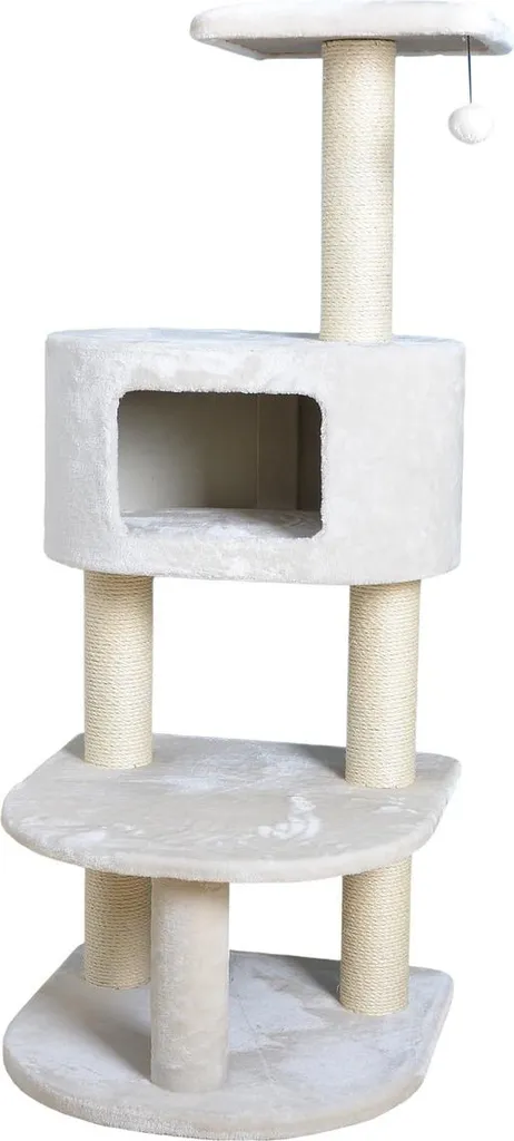 Arbre à chat stable Salisbury 140 crème en sisal naturel et peluche