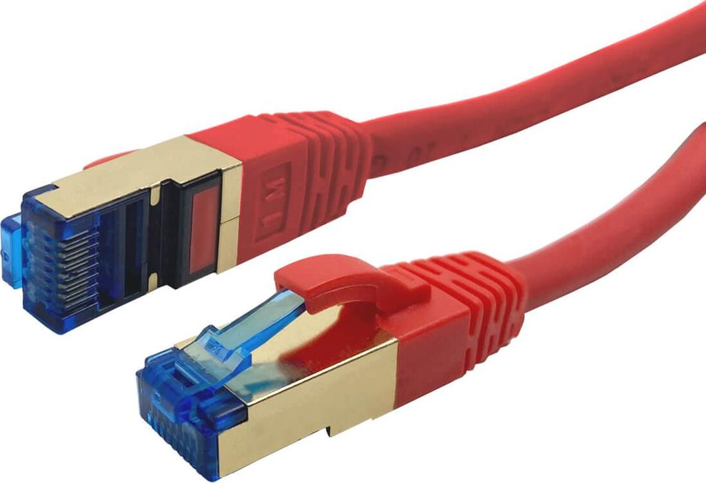 ProfiPatch LAN Kabel Cat7 S/FTP RJ45 Premium Patchkabel 10GB 600MHz LSZH Ethernet Netzwerkkabel rot 30m