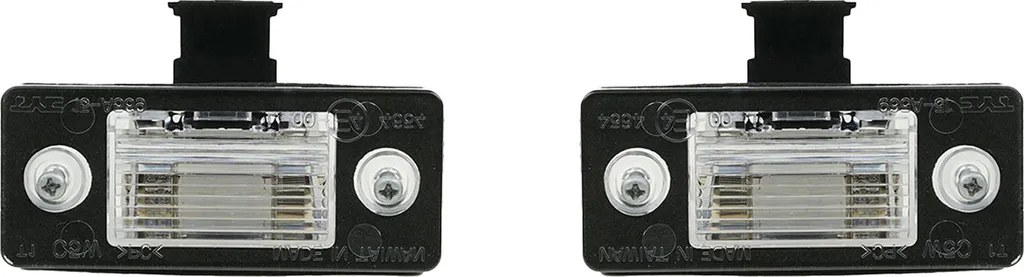 Pack de 2 éclairages de plaque Skoda Fabia 54 pour contrôle technique
