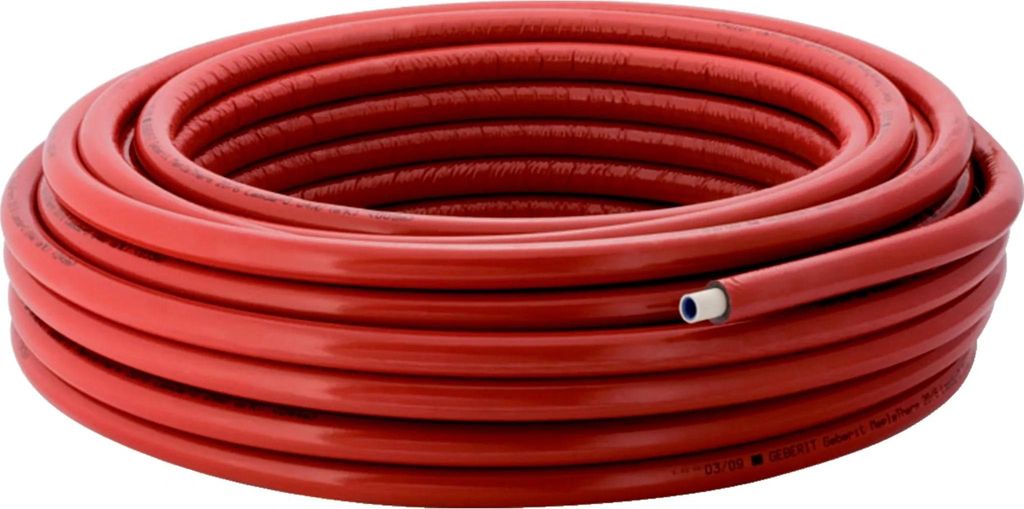 Geberit Systemrohr ML Therm, rot, d25mm, vorgedämmt 10mm, Bund mit 25m, 1 Stk.