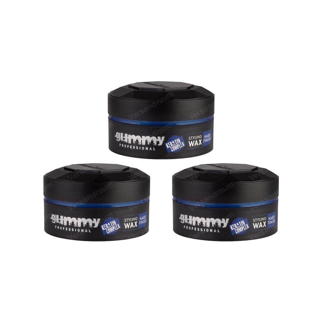 3x FONEX Gummy Styling Wax Hard Finish 150 ML Produktbild 