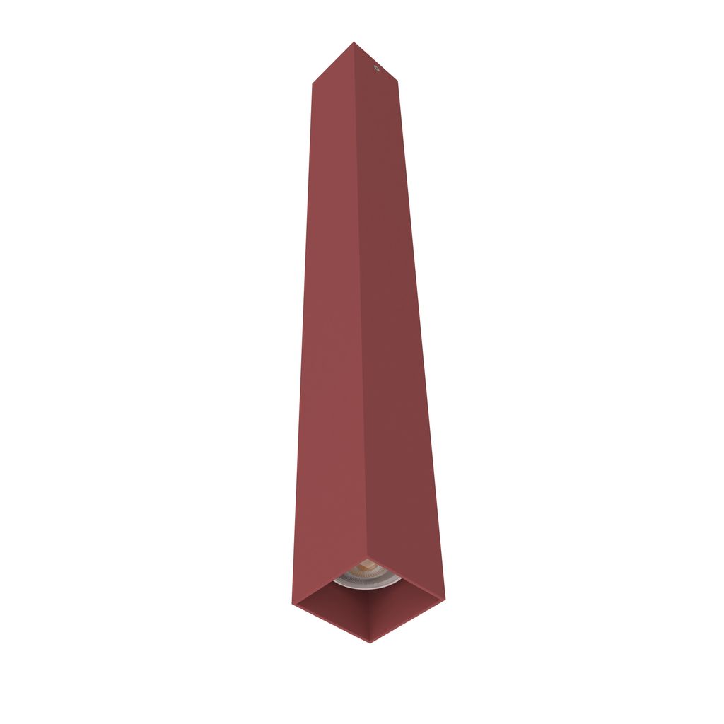 Minimalistische würfelförmige Deckenleuchte Cube, 60 cm hoch, 6 cm breit, GU10 Fassung