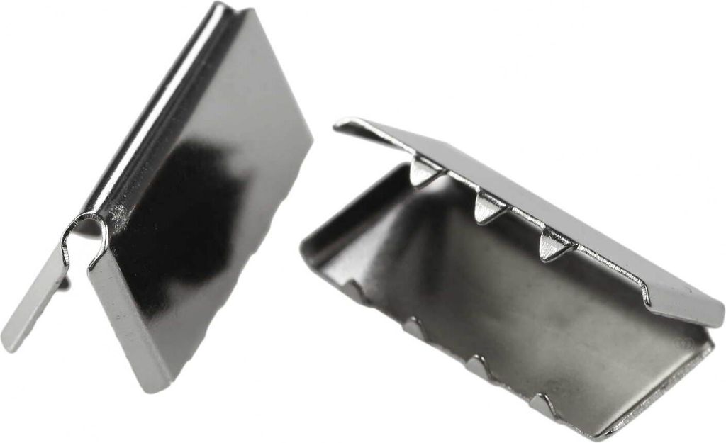 10 Endstücke für Gürtel Gurte Bänder, 9x20 - 12x40mm Gürtelenden Endkappen