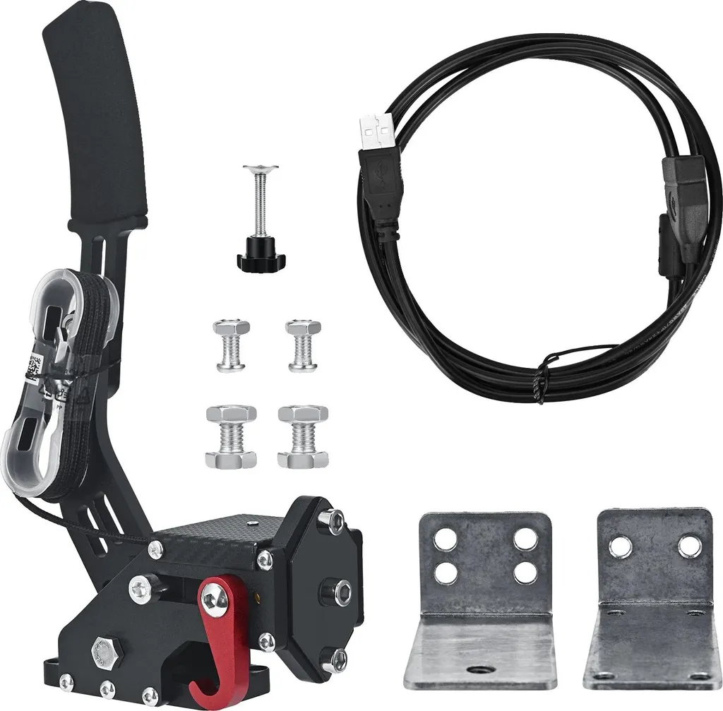 Frein à main de simulation auto filaire et compact, coloris rouge