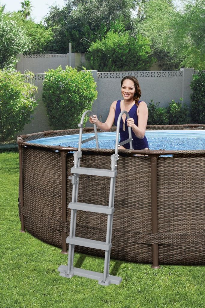 Bestway Steel Pro Max Rattan Ø 366x100 Cm Stahl Runder Produktbild 6