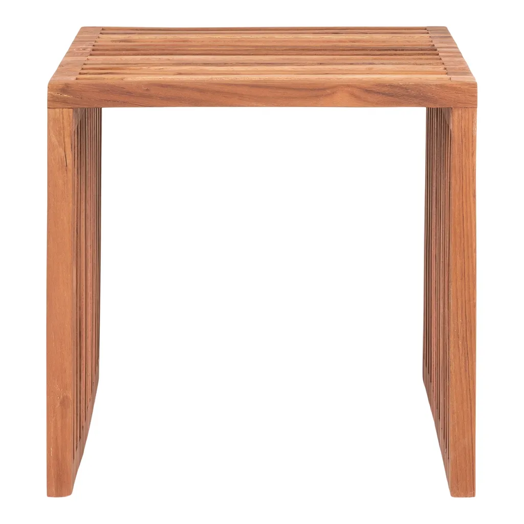 Table d'appoint robuste Pego en teck 40cm pour petits espaces de vie - 2