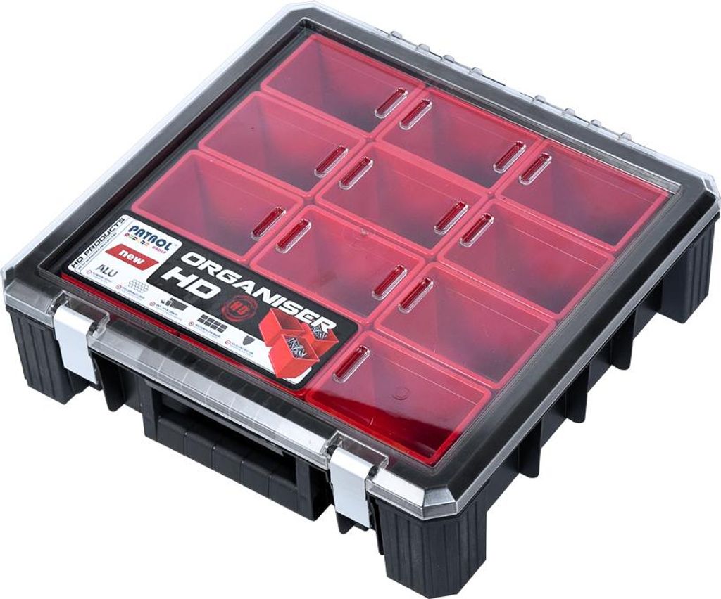 Patrol Group orghd400czapg001 HD Organiser 400 ArtPlast - Small notebook box 12 boxes Magazin abnehmbarer transparenter Deckel, vielfarbig,