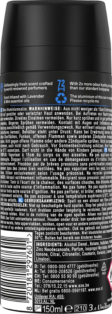 Axe Premium Bodyspray Blue Lavender Deo ohne Aluminiumsalze 150ml