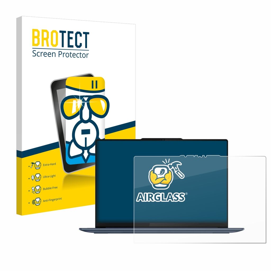 BROTECT Schutzglas für Lenovo Yoga Slim 7x Gen 9 14" Schutzfolie Panzer Folie Glas Display Schutz klar