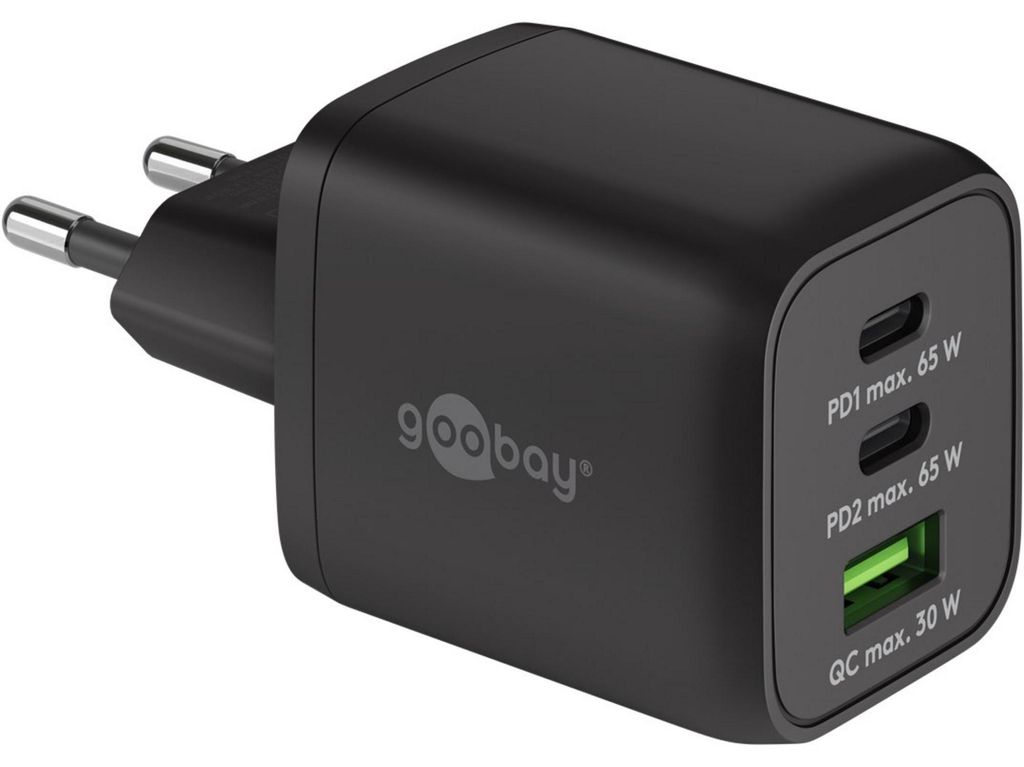 goobay USB-C Schnellladegerät Nano, PD, GaN, 65 Watt, Produktbild 