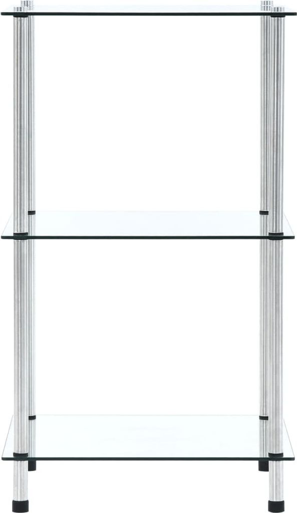 VidaXL 249504, Przezroczysty, 3 pół., Stal, 400 mm, 400 mm, Zdjęcie produktu 