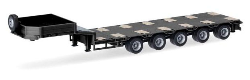 Herpa 076388-012 - 1:87 Goldhofer Semitieflader 5-achs, anthrazit - Neu
