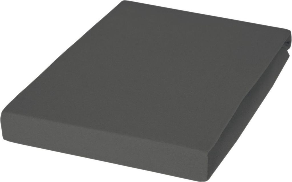 Janine Design Elastic-Jersey Spannbetttuch (für Box-Spring Betten) TOPPER 5001 Farbe titan Größe 200x200 cm