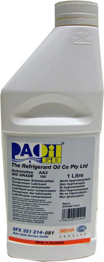 Huile compresseur MAHLE ACPL 13 000P PAO 68 AA3 bidon de 1 litre