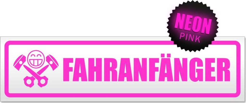 Fahranfänger Kolbenschädel Magnetschild Schild magnetisch