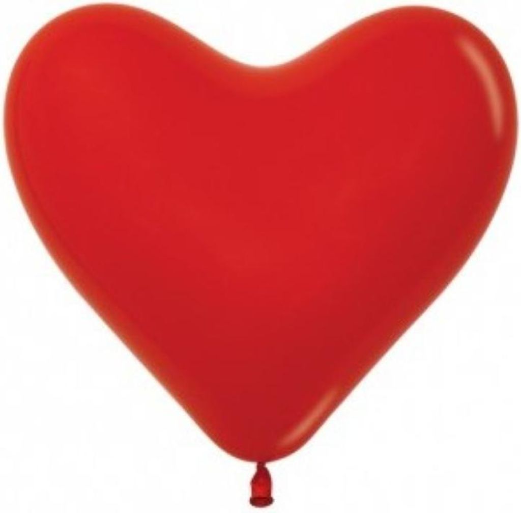 50 Stk. Herz Luftballon Ø15cm | Rot #015 Produktbild 