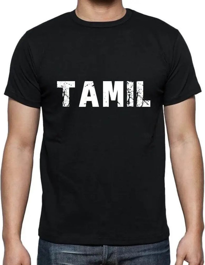 Herren Grafik T-Shirt Tamil Öko-Verantwortlich Vintage Jahrgang Kurzarm Lustige Druck Geburtstag Geschenk Mann