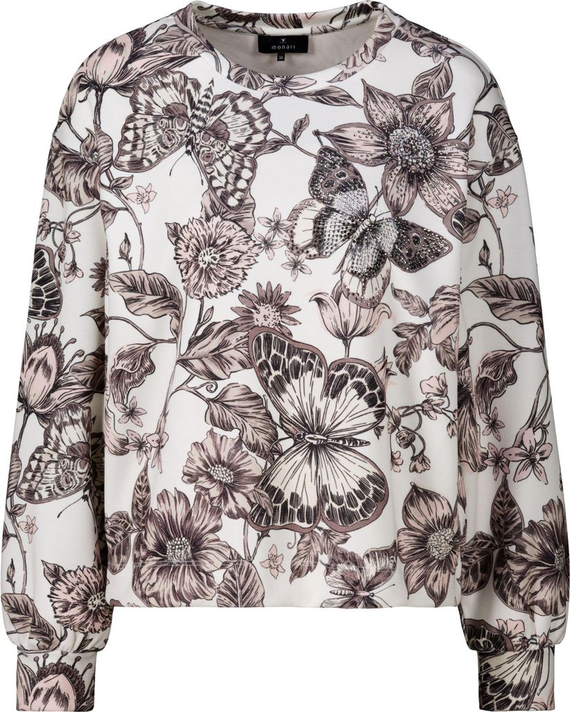 Monari GmbH Sweatshirt taupe gemustert 38 Produktbild 