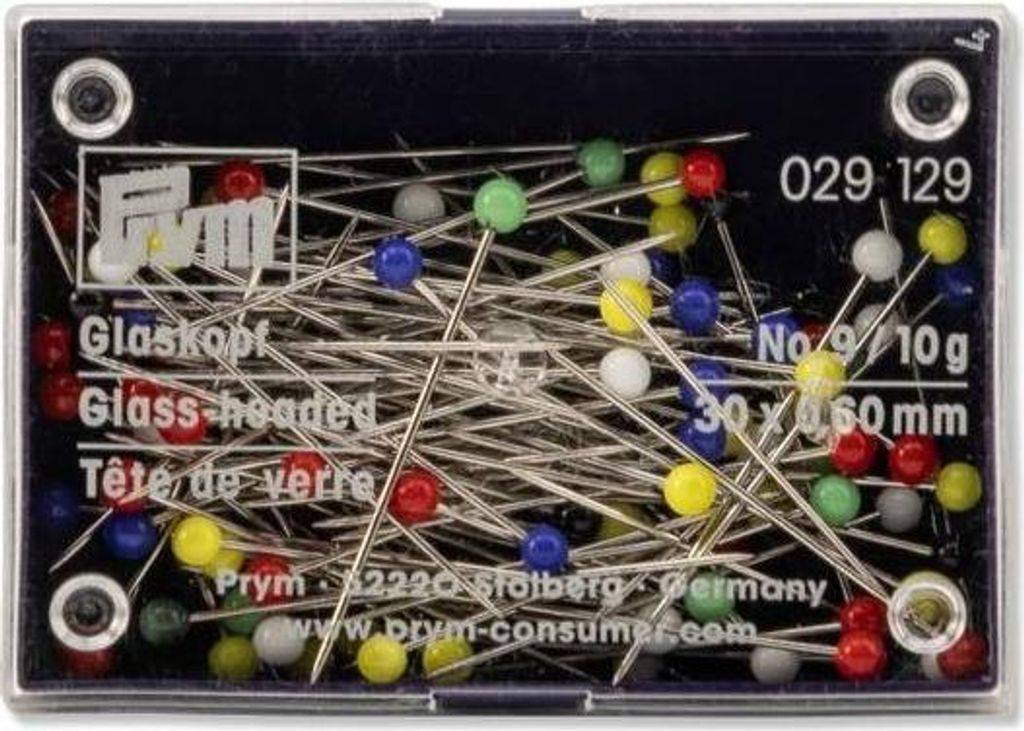 Špendlíky so sklenenou hlavičkou, 0,60 x 30 mm, Obrázok produktu 