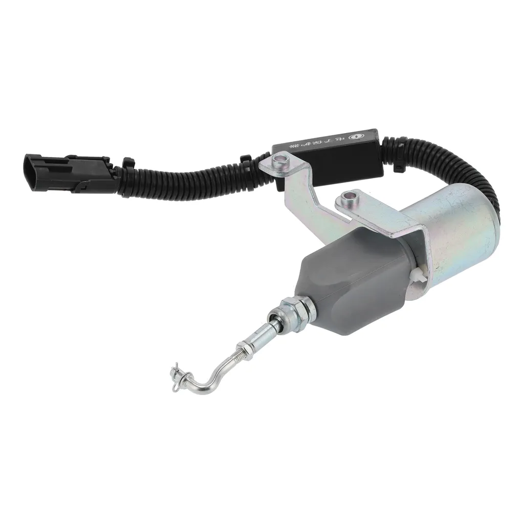 Vanne d'Arrêt de Carburant 24V - Solénoïde Électrique de Sécurité pour Engin - 4