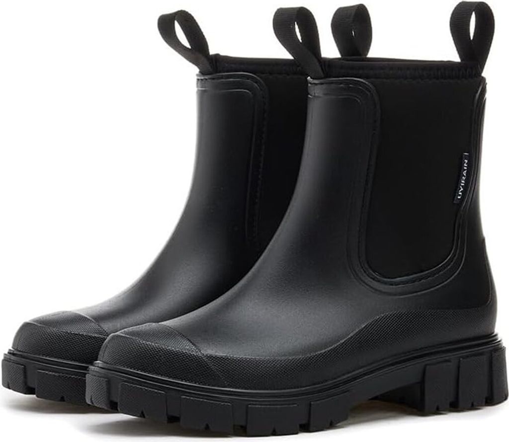 ASKSA Damen Gefuettert Wasserdicht Gummistiefel Halbhohe Produktbild 