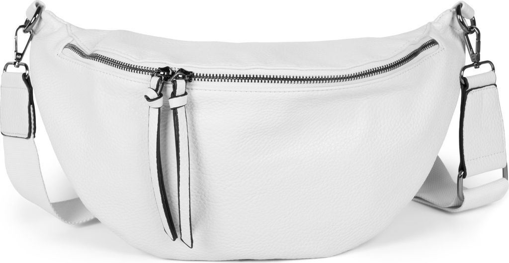 styleBREAKER Damen Halbmond Schultertasche groß | Crossbody Umhängetasche Handtasche mit 2 Wege Reißverschluss & verstellbarem Schultergurt 37 x...