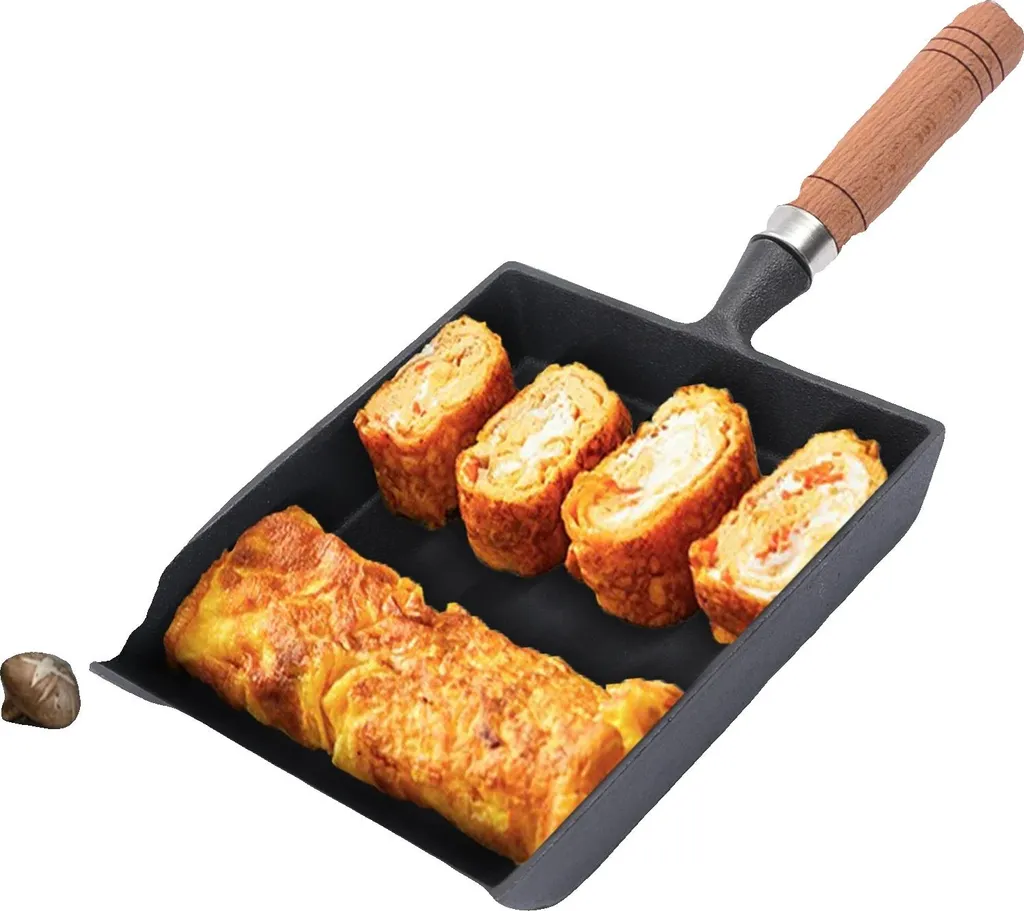 Poêle à omelette anti-adhérente en fonte, ne colle pas, tous feux 15cm