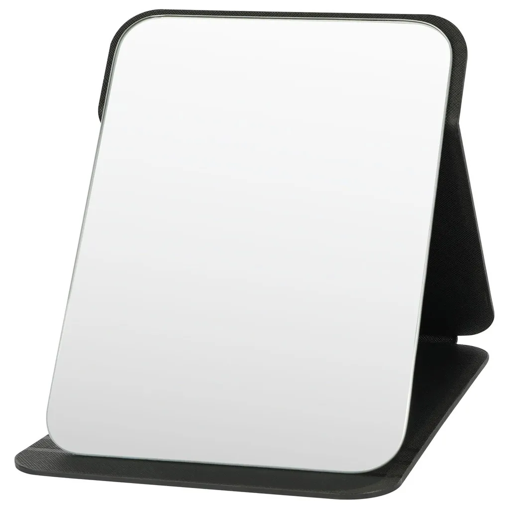 Miroir de voyage pliable 20x15,5 cm - Miroir de maquillage compact noir
