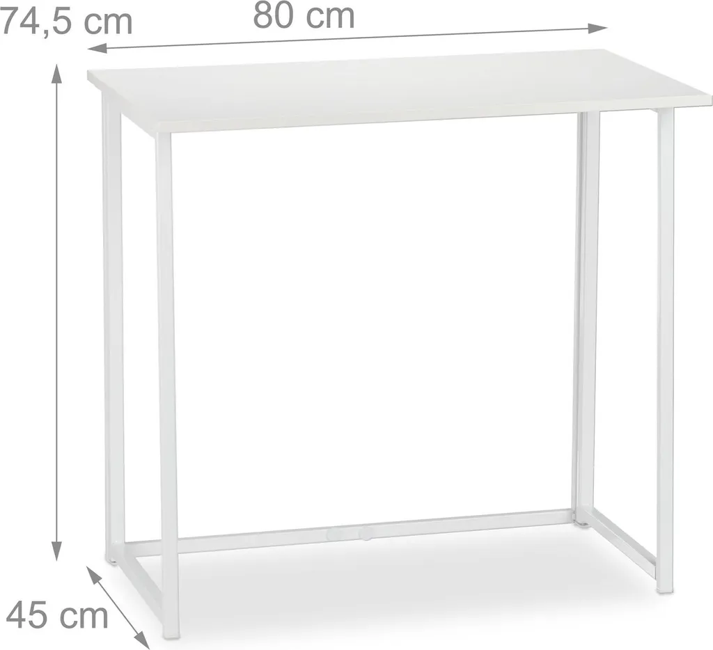 Console bureau pliable compacte pour petit espace design industriel chêne - 4