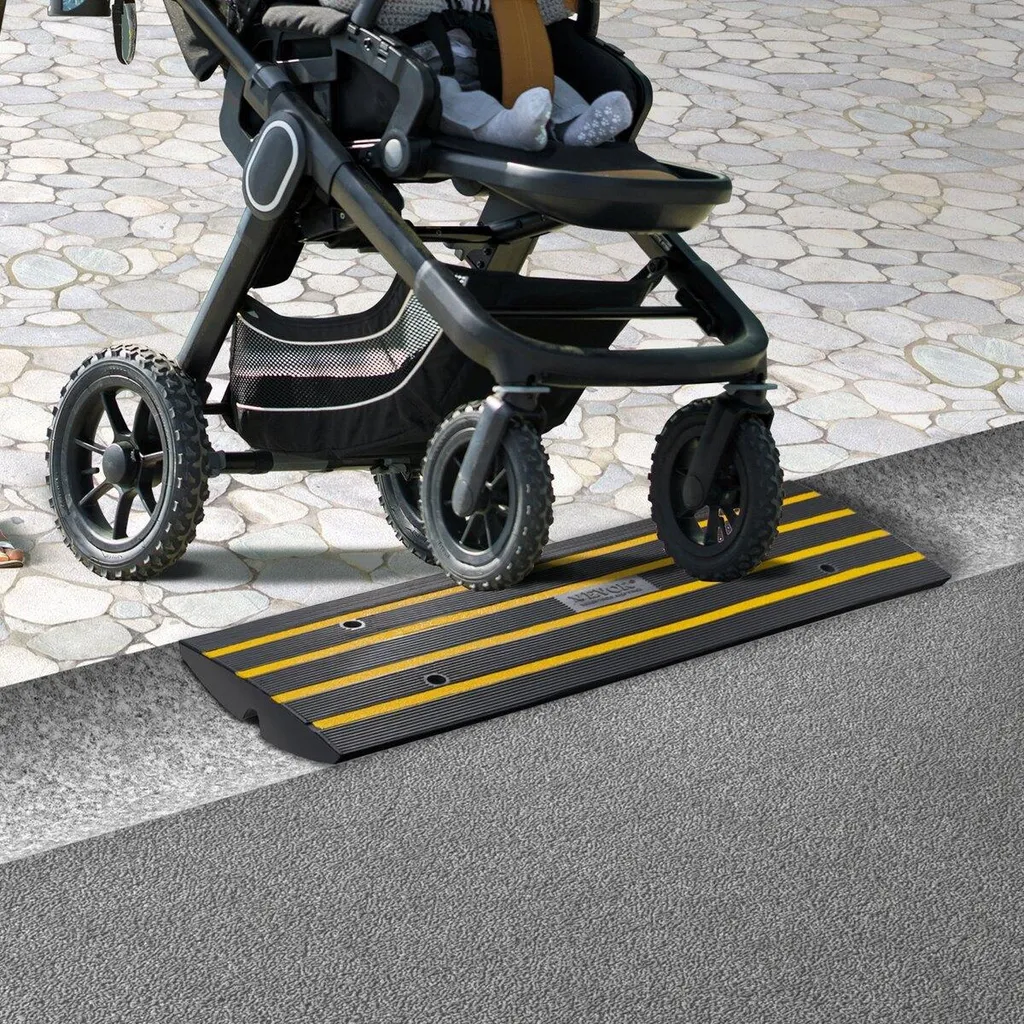 Rampe de quai extensible 15T, caoutchouc robuste hauteur 2,6 pouces - 8