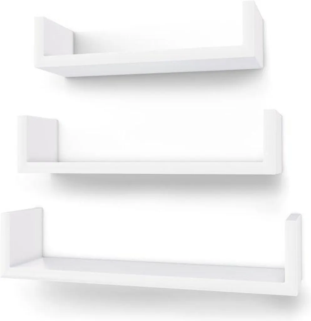 Rangement fer à repasser suspendre blanc brillant lot 3 pièces