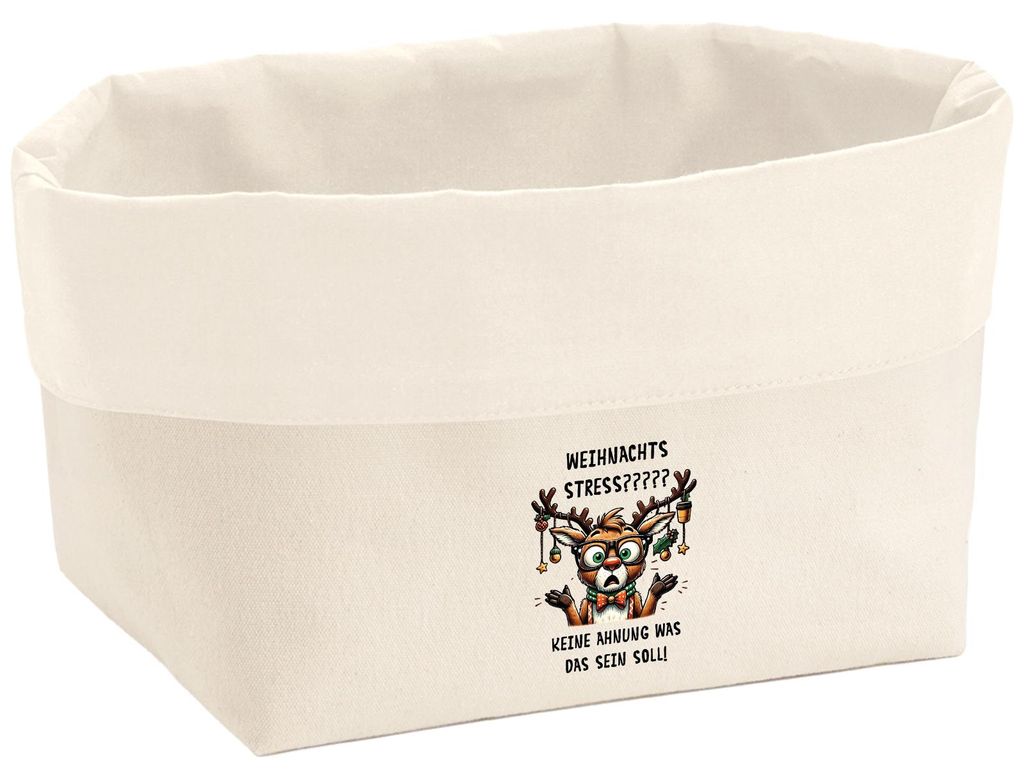 Huuraa Organizer Weihnachtsstress Rentier 8 Liter Large Canvas Baumwolle Utensilo Geschenkidee