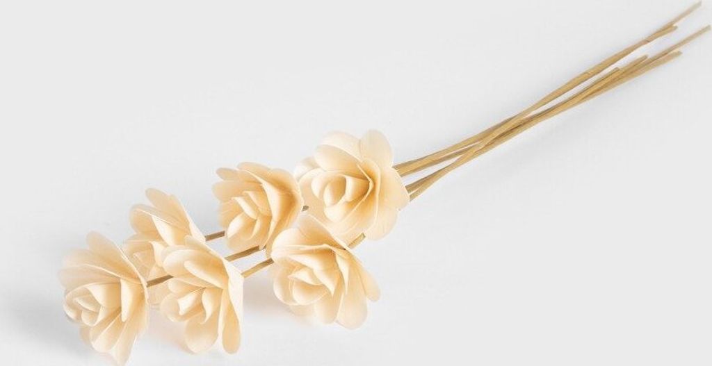 HOMLA Blumenstrauß ALBA Seerose in Holz 50 cm