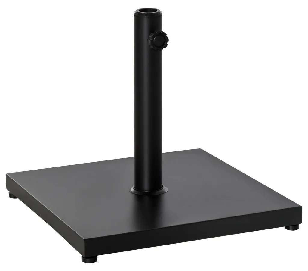 Pied de parasol mobile pour terrasse extérieur en acier 45 cm noir