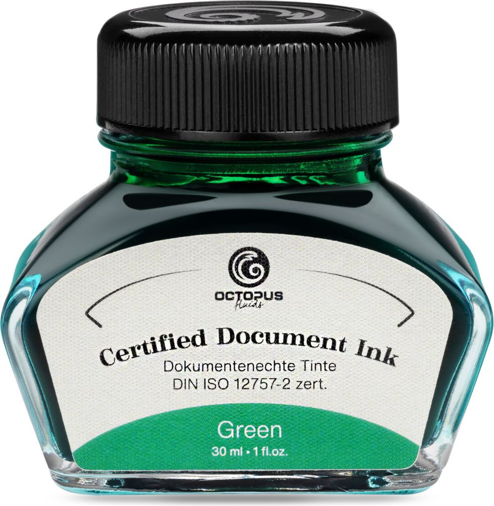 Document Ink green, dokumentenechte Tinte, nach DIN ISO 12757-2, 30 ml