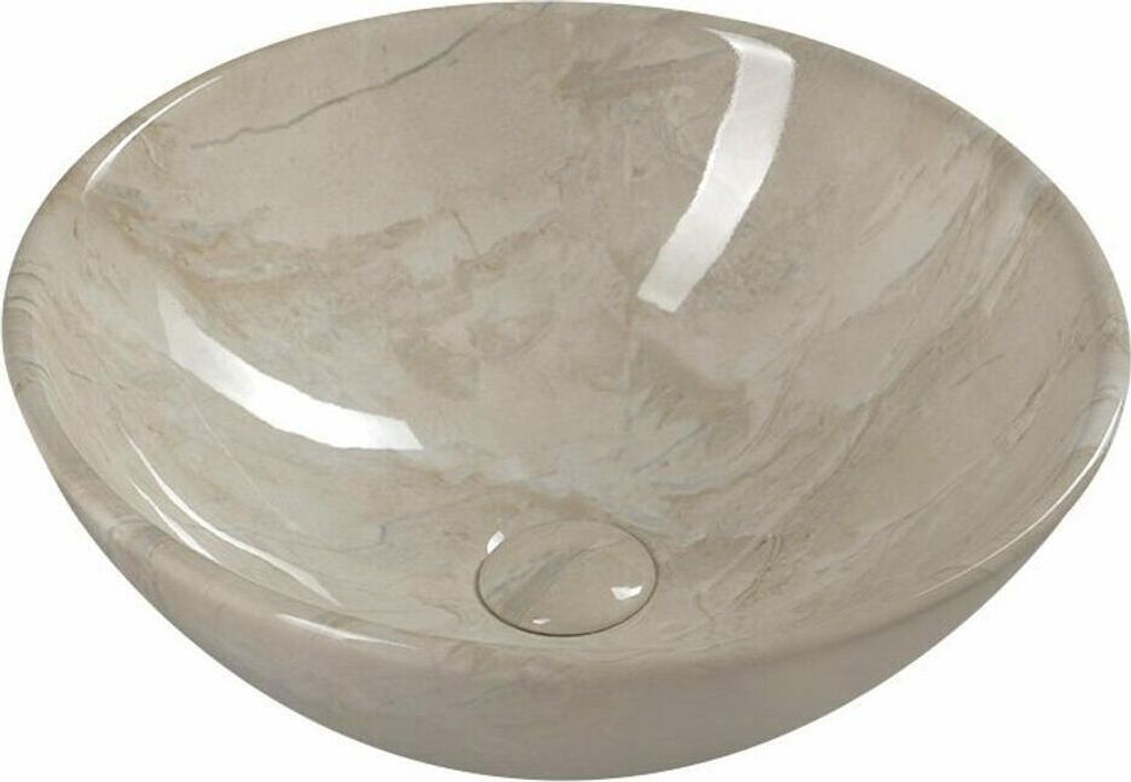 DALMA Keramik-Waschtisch Ø 42 cm, marfil