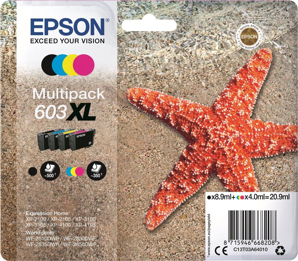 Epson Multipack 4 farby 603 XL T 03A6 Obrázok produktu 
