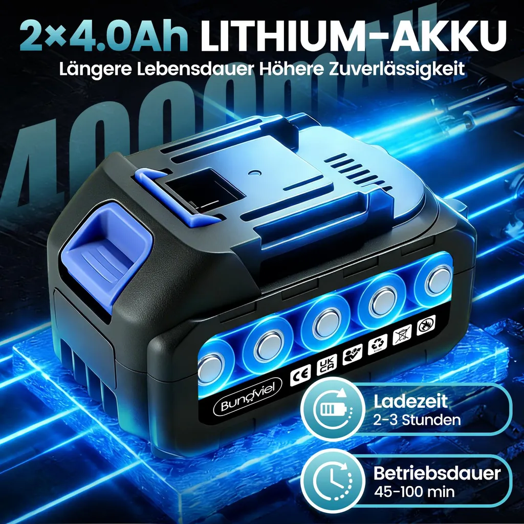 Mini tronçonneuse à une main, pack 2 batteries 2.0Ah, guide 15cm léger - 12