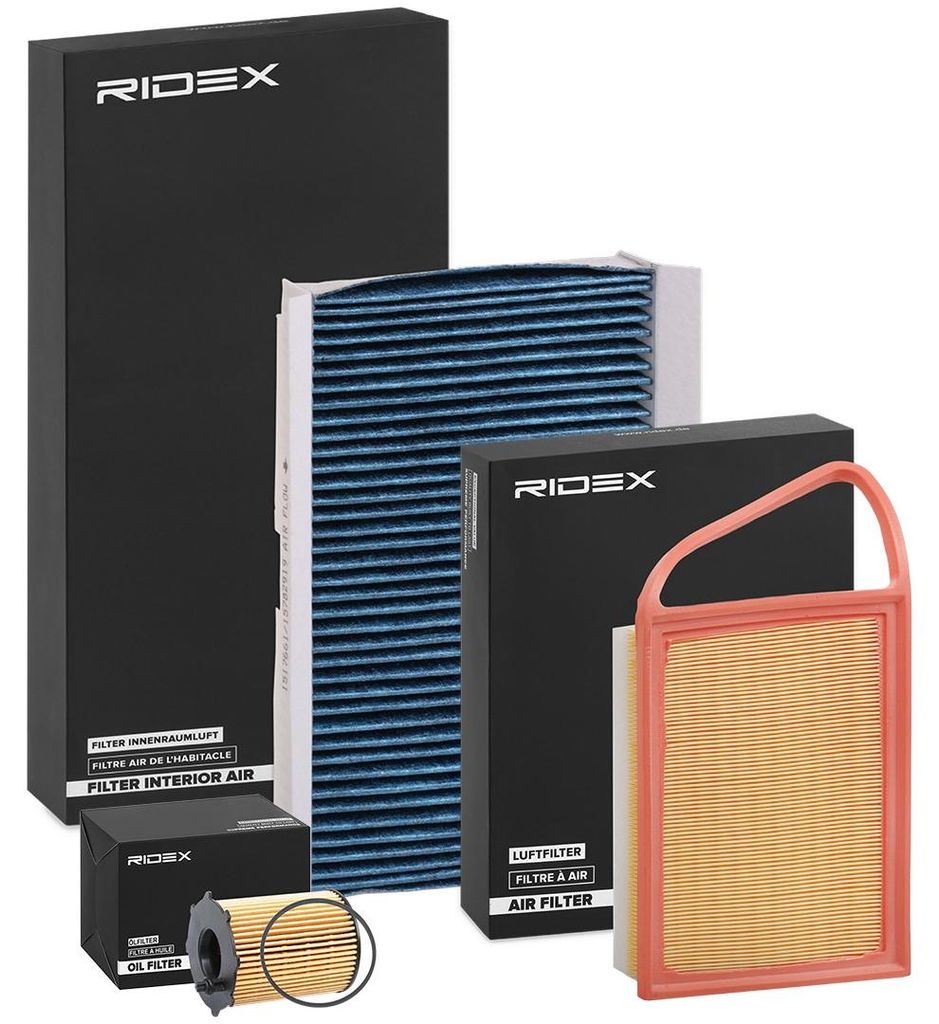 RIDEX Filterset Inspektionspaket Filtersatz für RENAULT Clio III Schrägheck (BR0/1, CR0/1) passend für PEUGEOT 308 SW II 308 SW I (4E, 4H) 307 (...