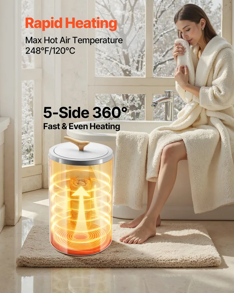 Chauffe-serviettes 20L idéal pour spa à domicile et confort après bain - 3