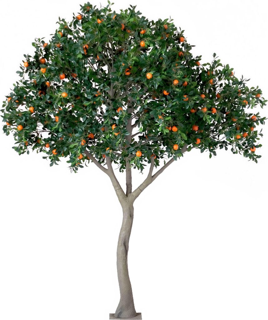 Künstlicher Premium-Orangenbaum 300 cm grün - Oviala Oiko