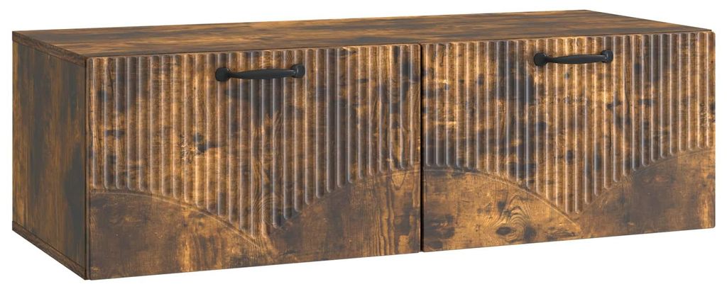 Wandmontierter TV-Schrank Geräucherte Eiche 98 x 41 x 30 cm